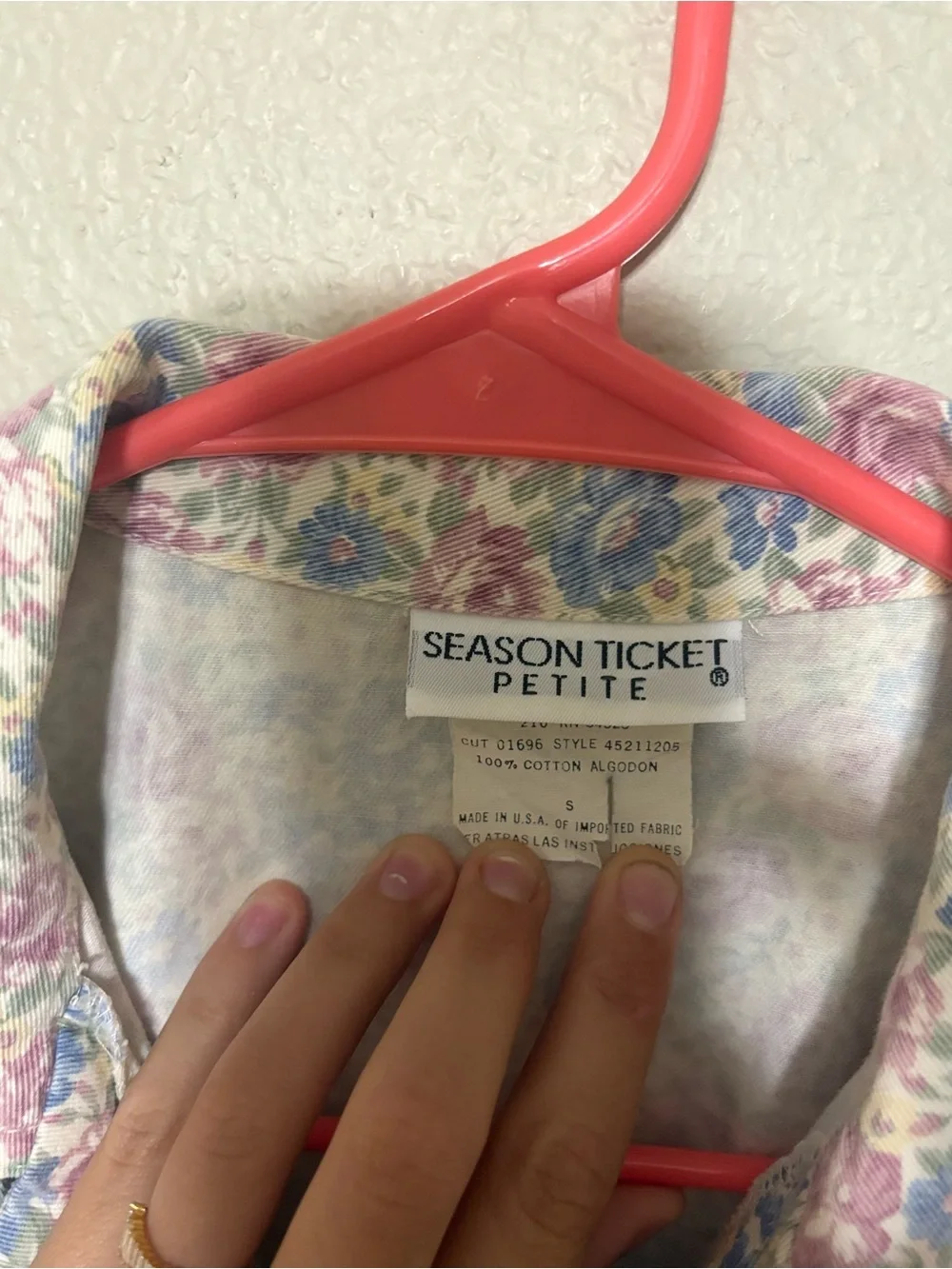 Vintage Season Ticket Petite Floral Chore Jacket Small Cottagecore Made USA